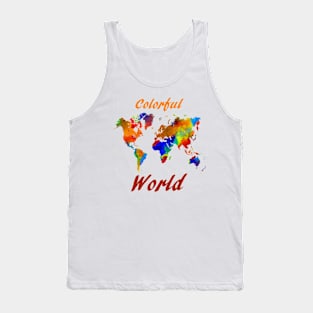 Design 33 colorful worldmap Tank Top